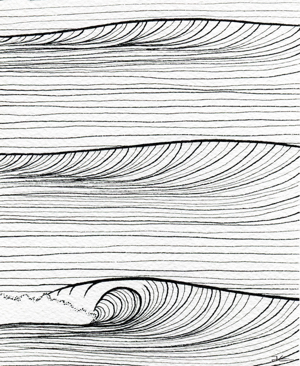 Left Lines. Original illustration