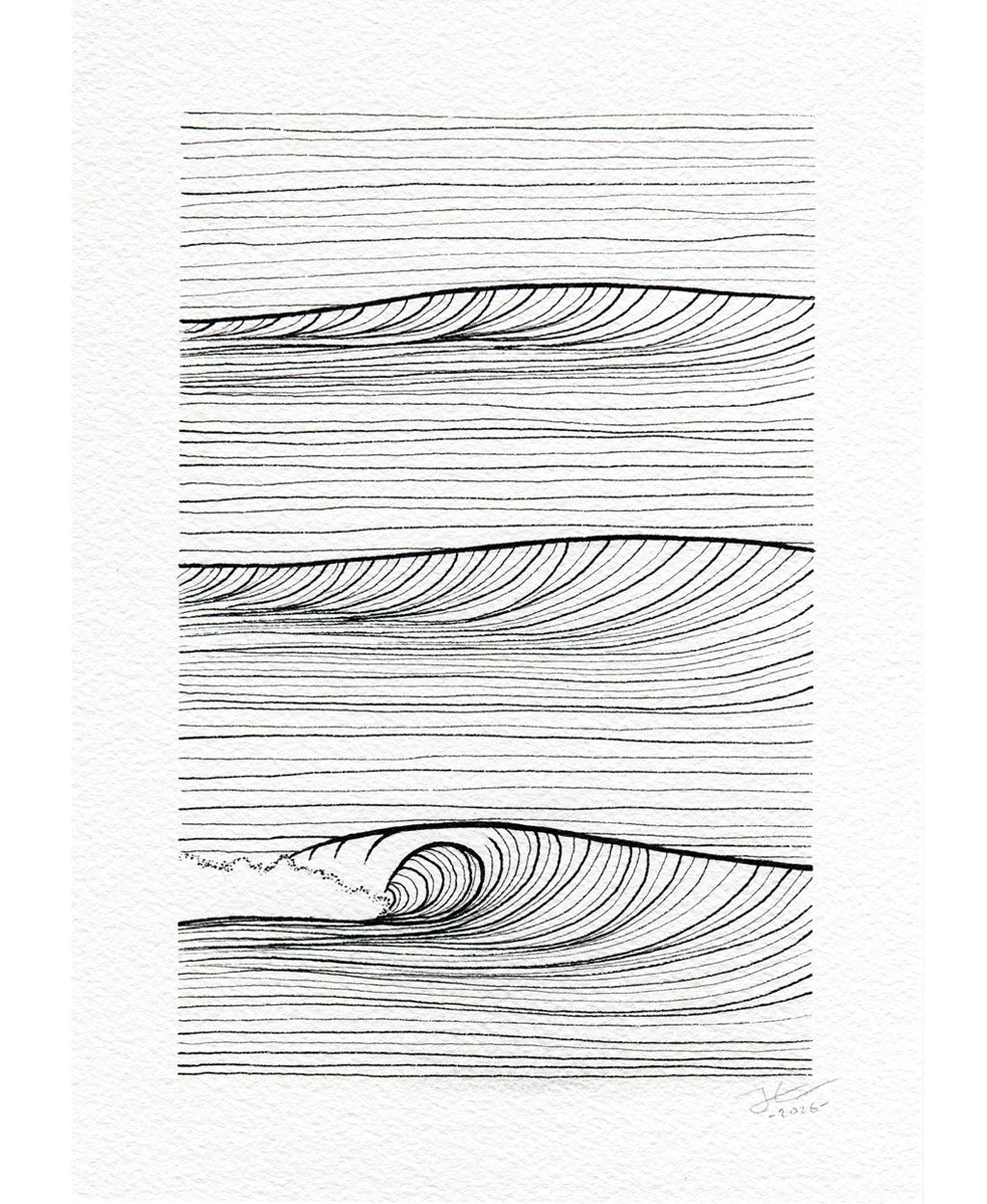 Left Lines. Original illustration