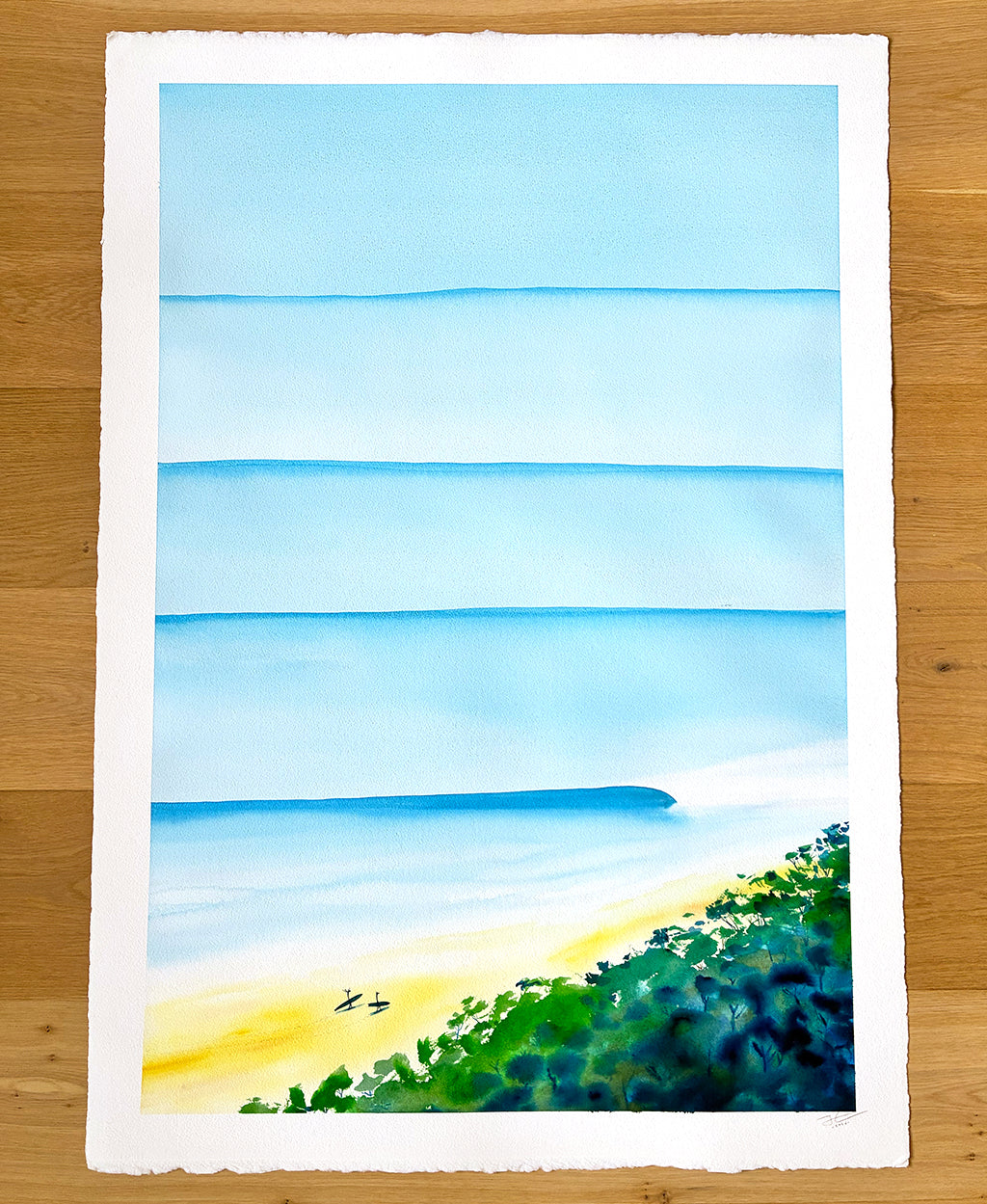 New Discoveries. Original signed water color illustration