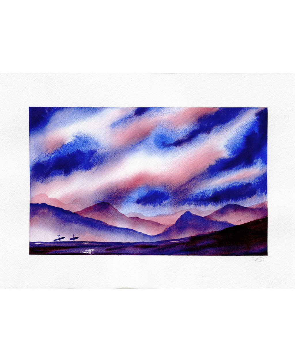 Nightfall. Original signed illustration