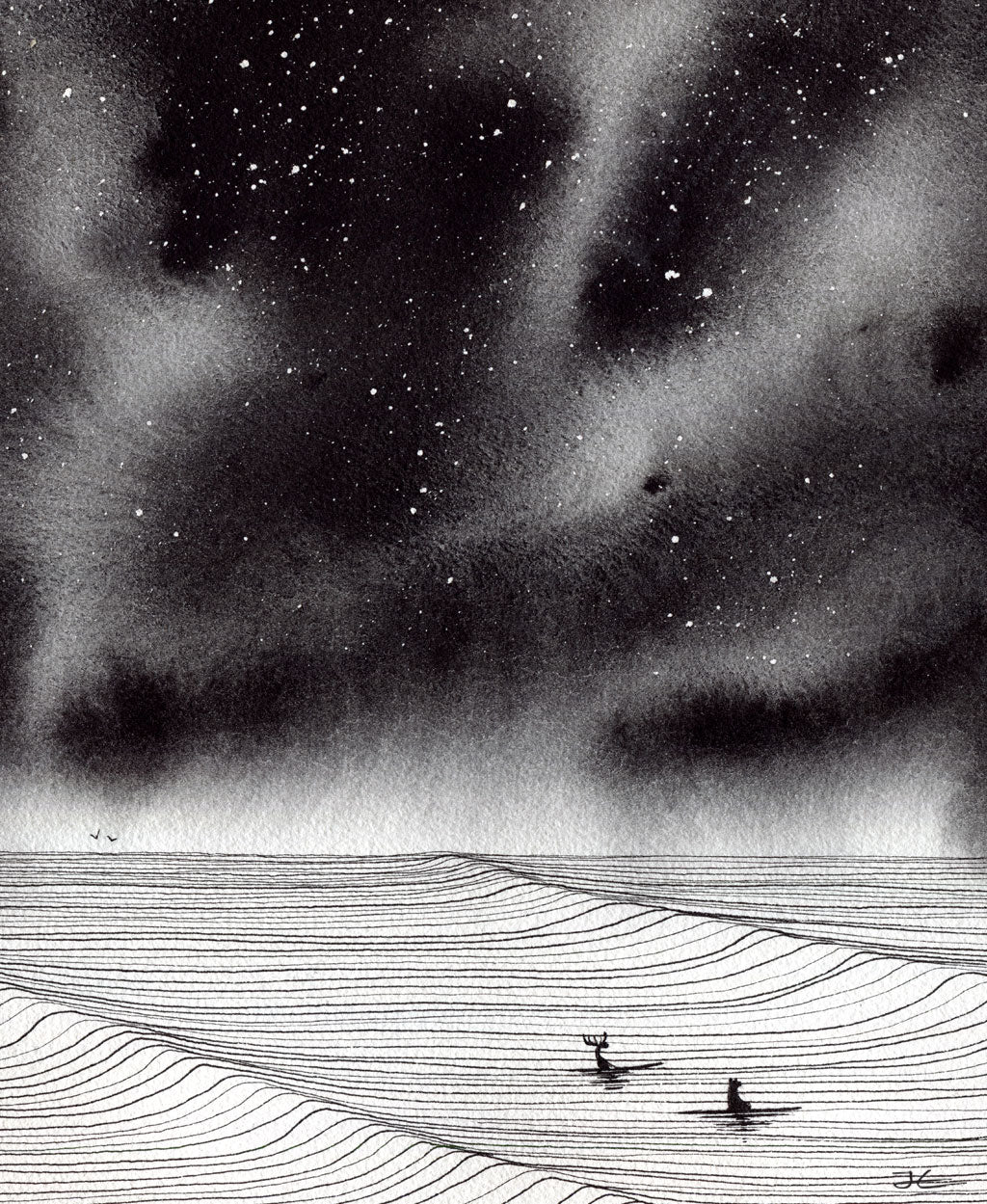 Passing Through. Original signed illustration