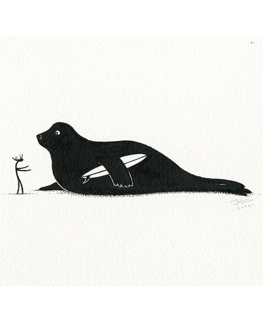 Seal Friend. Original illustration
