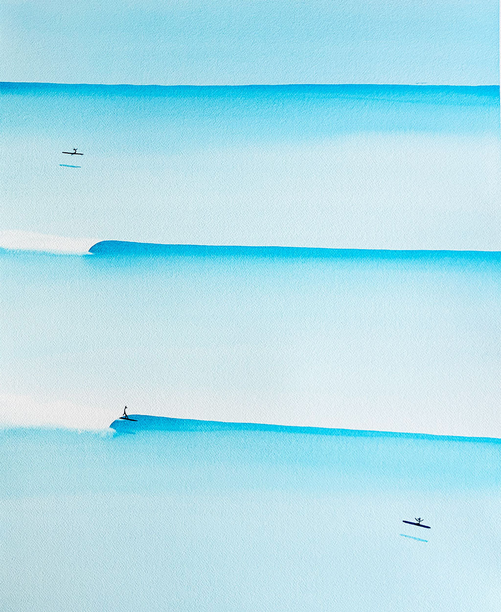 Blue Tripping. Original signed water color illustration