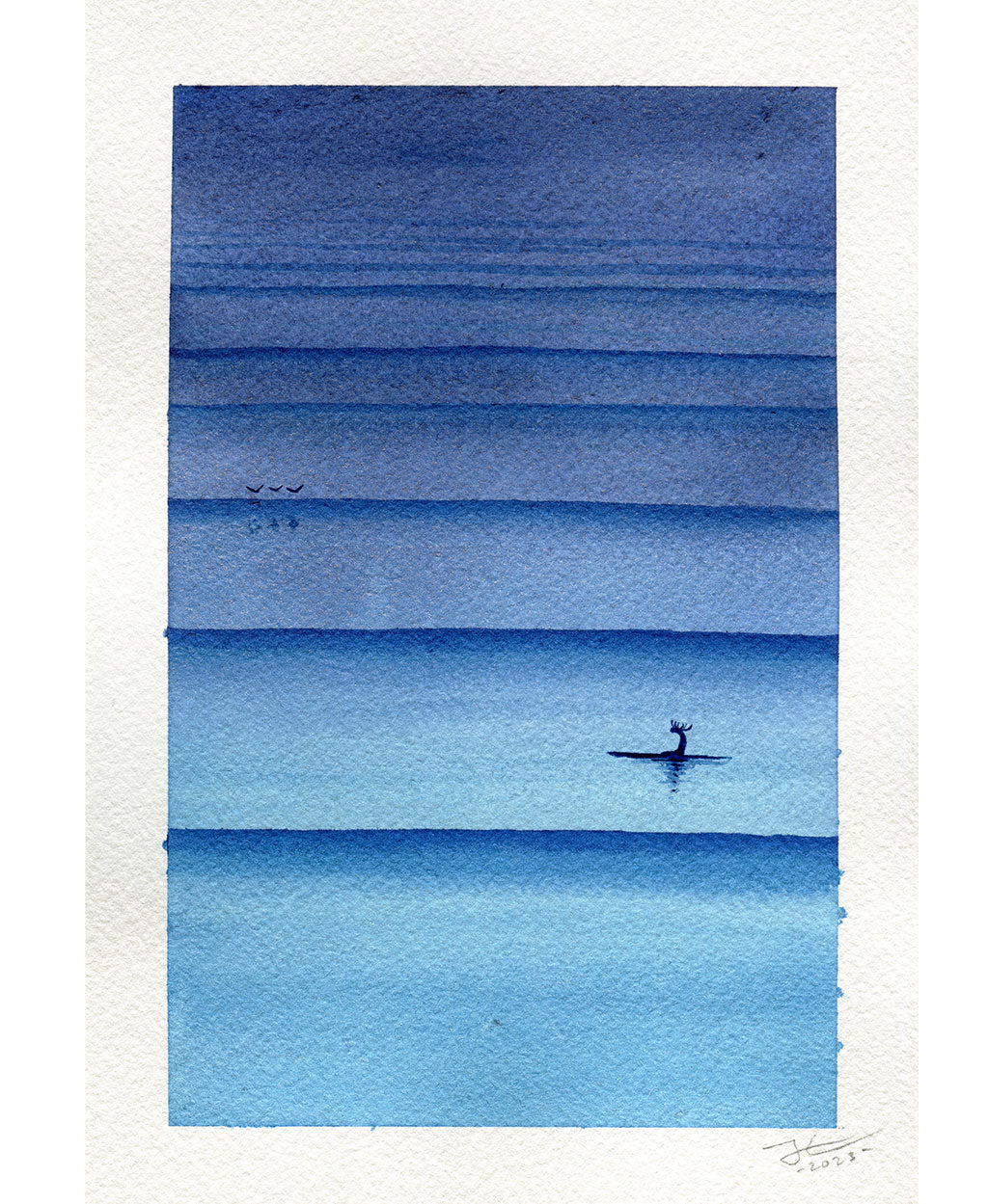 Shades of Blue. Original illustration