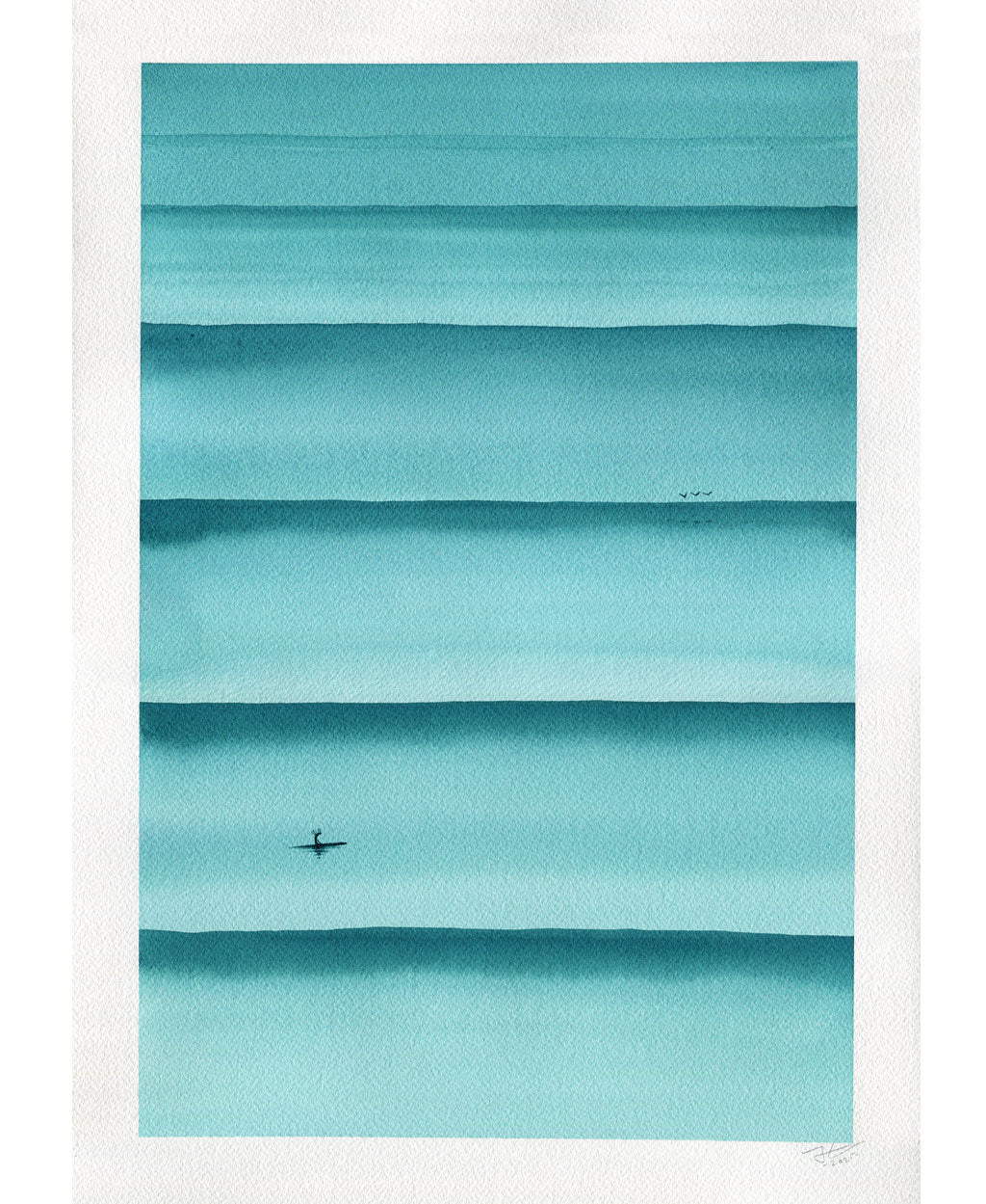 Shades Of Green. Original signed illustration