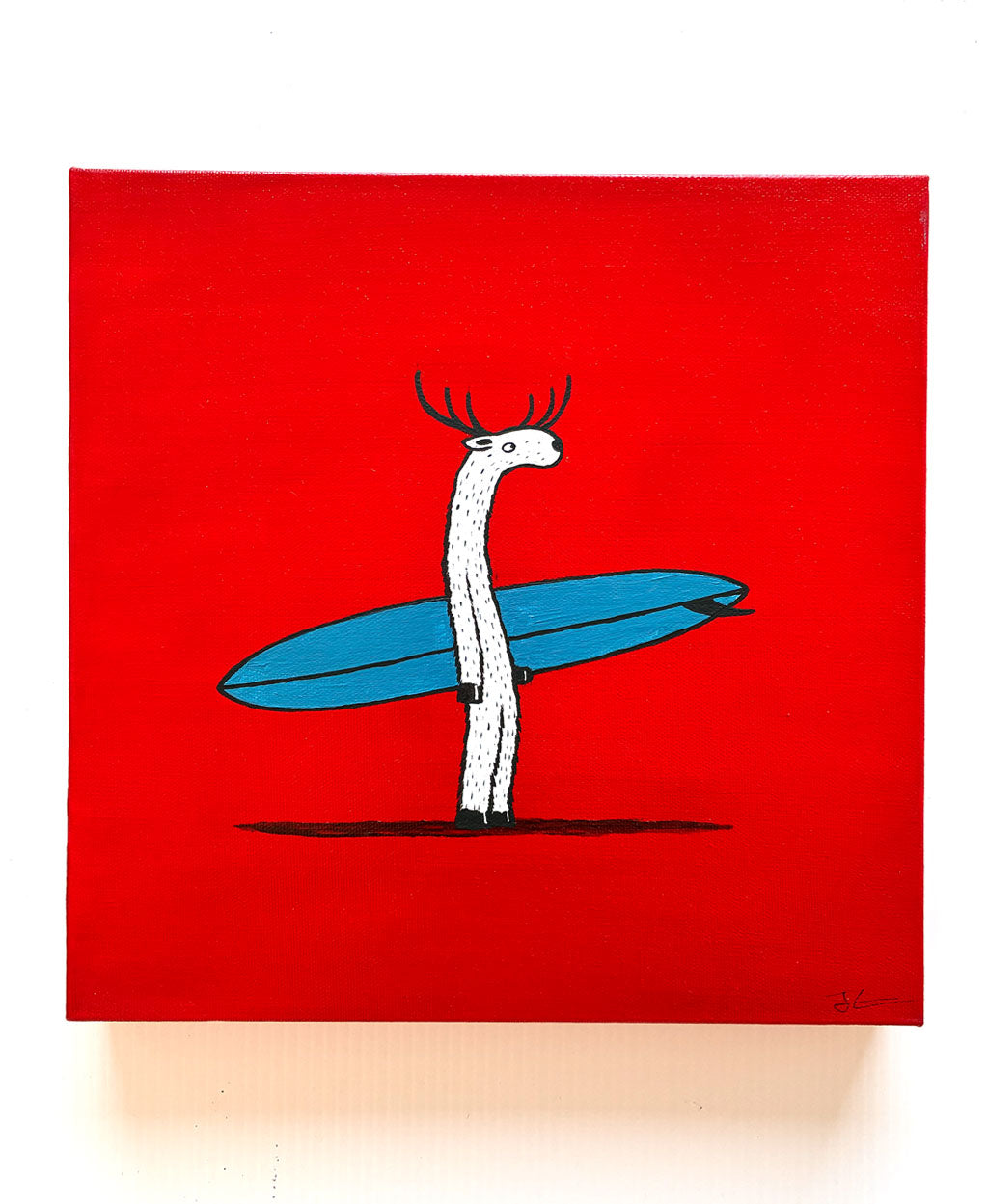 Single Fin Moose. Original signed Acrylic Canvas