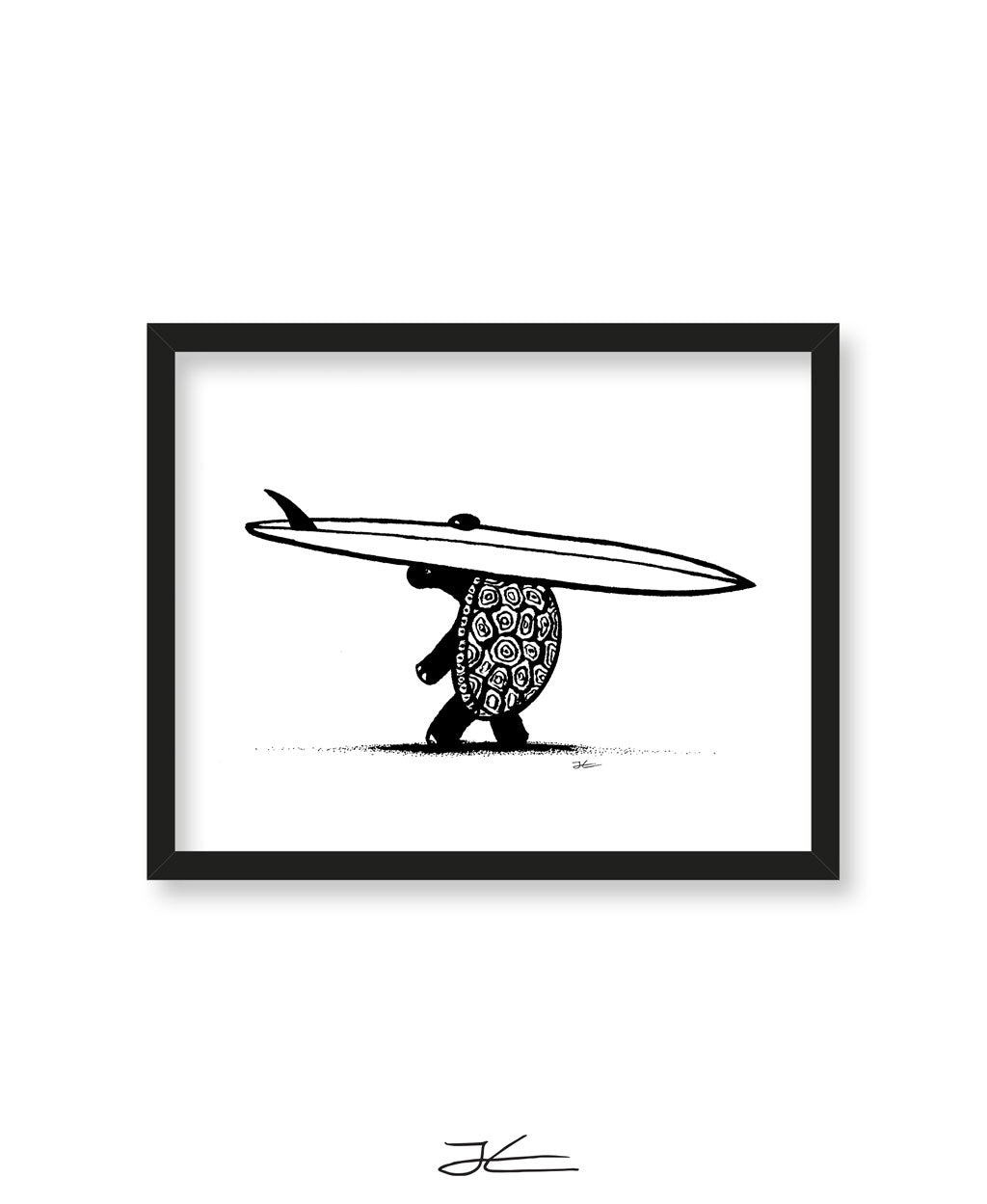 Single Fin Turtle - Print/ Framed Print