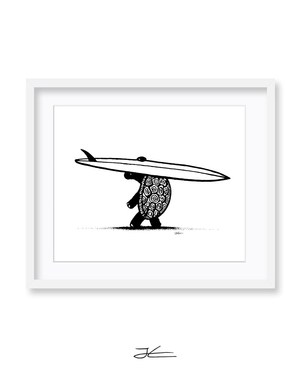 Single Fin Turtle - Print/ Framed Print