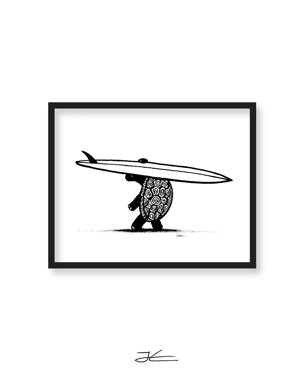 Single Fin Turtle - Print/ Framed Print