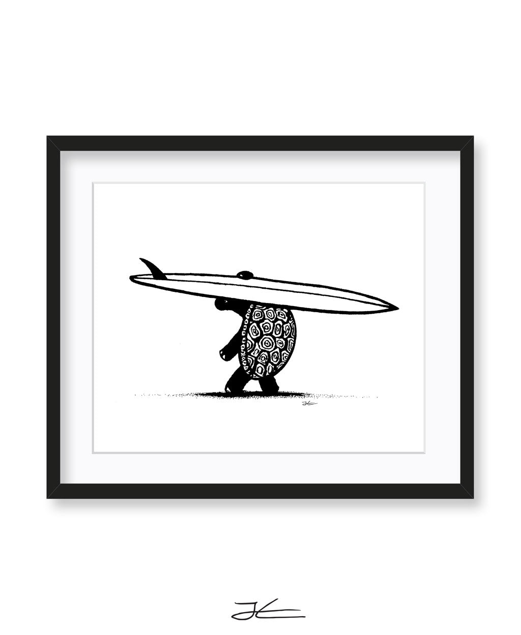 Single Fin Turtle - Print/ Framed Print