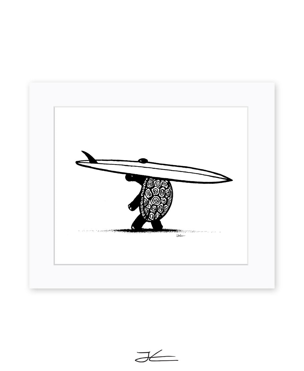 Single Fin Turtle - Print/ Framed Print