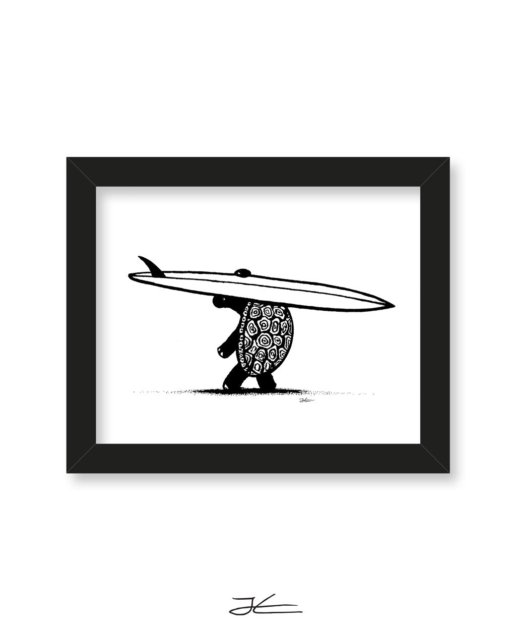 Single Fin Turtle - Print/ Framed Print