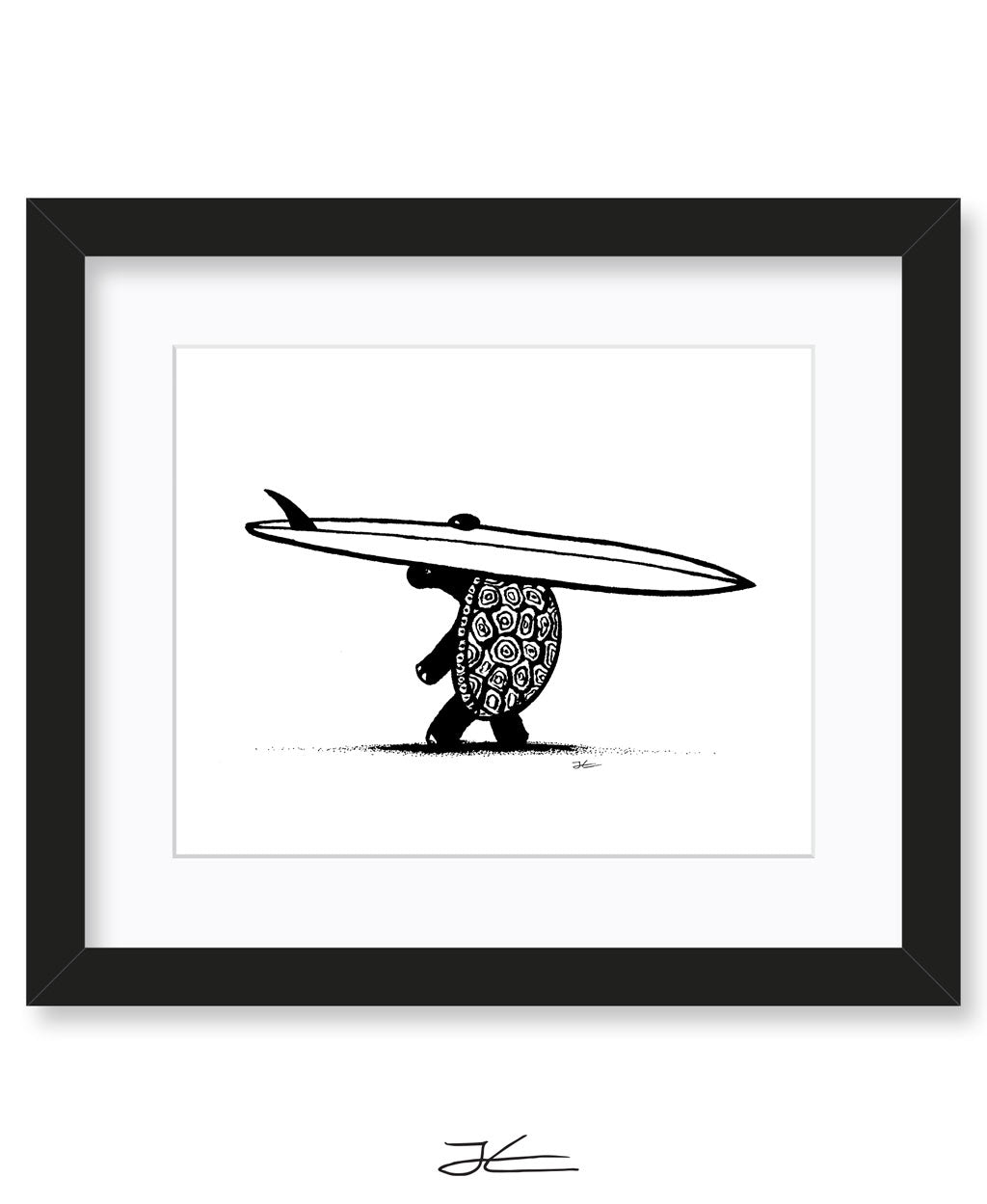 Single Fin Turtle - Print/ Framed Print