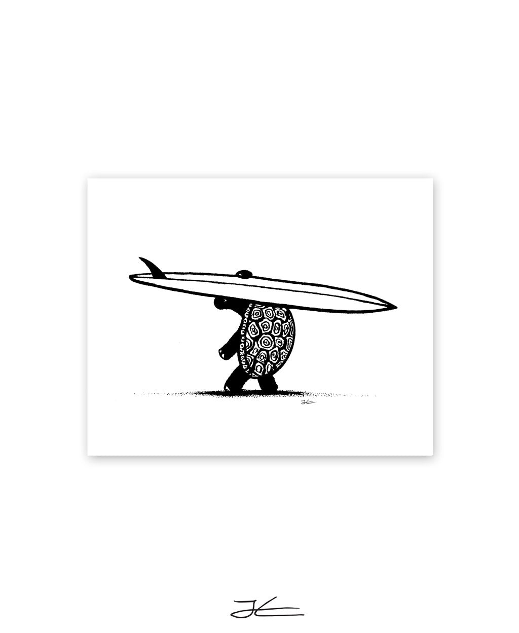 Single Fin Turtle - Print/ Framed Print