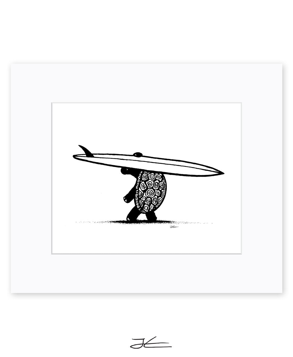 Single Fin Turtle - Print/ Framed Print