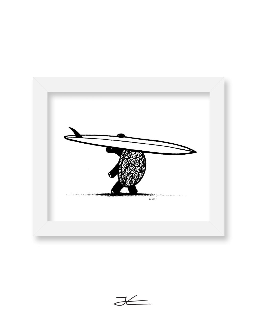Single Fin Turtle - Print/ Framed Print