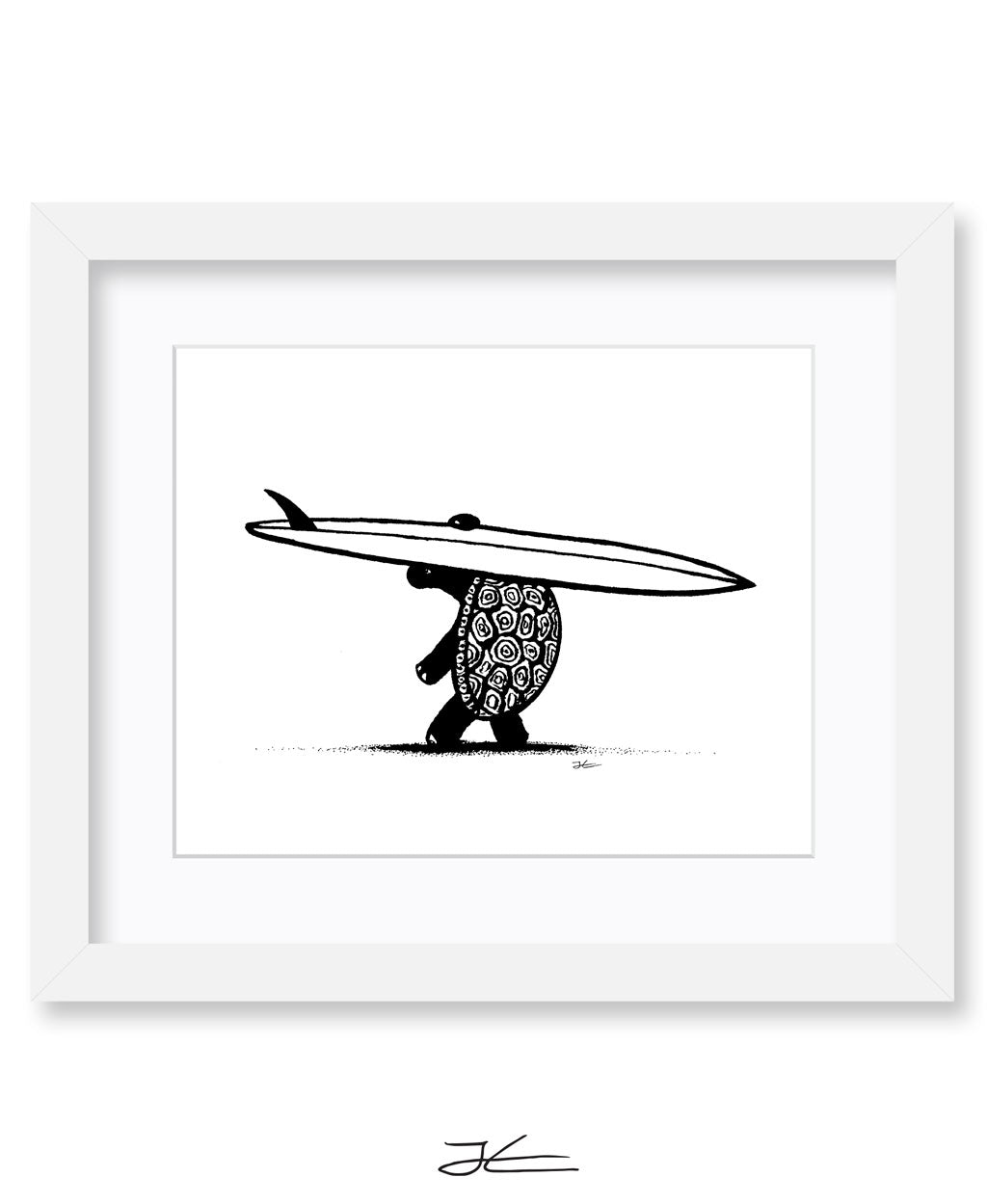 Single Fin Turtle - Print/ Framed Print