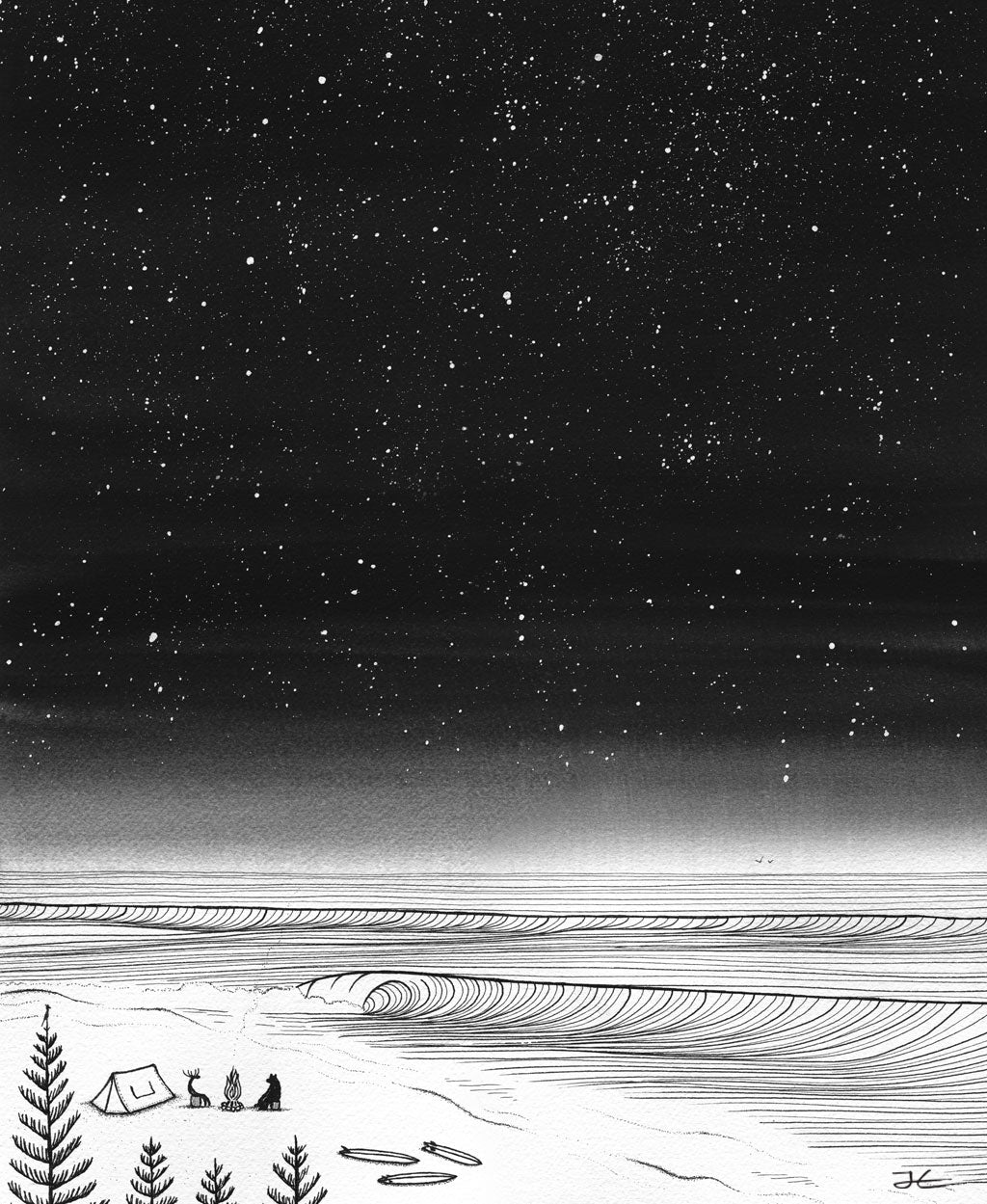 Sky Above. Original signed illustration