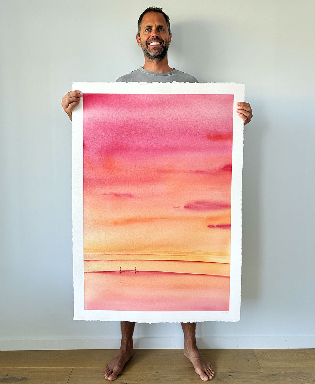 Sunrise Glide. Original signed water color illustration