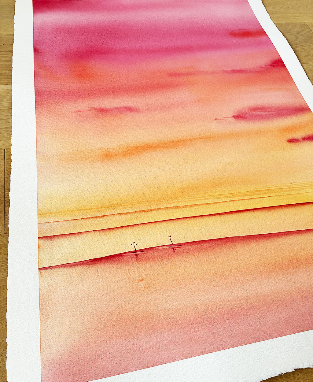 Sunrise Glide. Original signed water color illustration