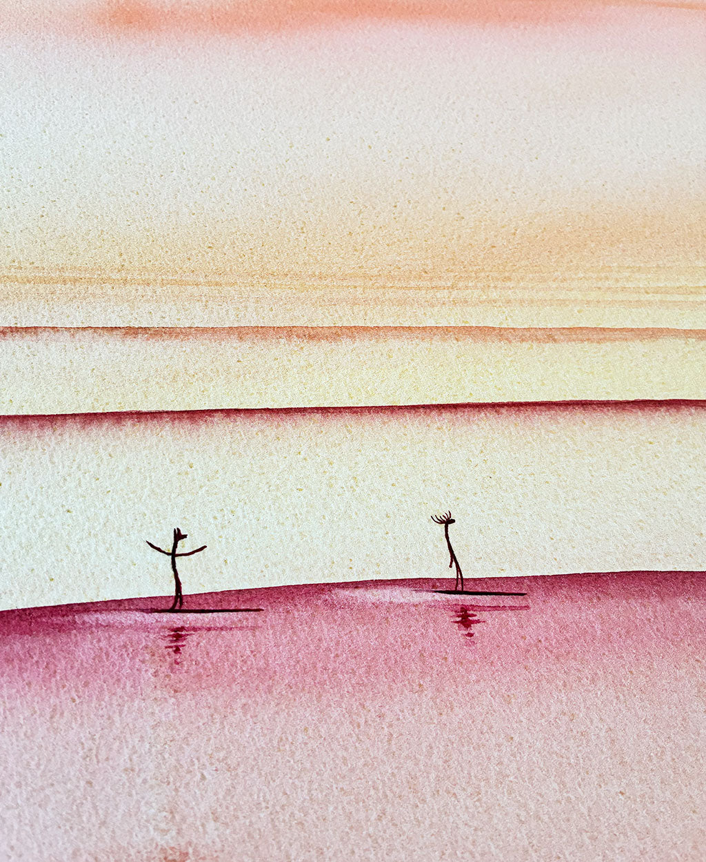 Sunrise Glide. Original signed water color illustration