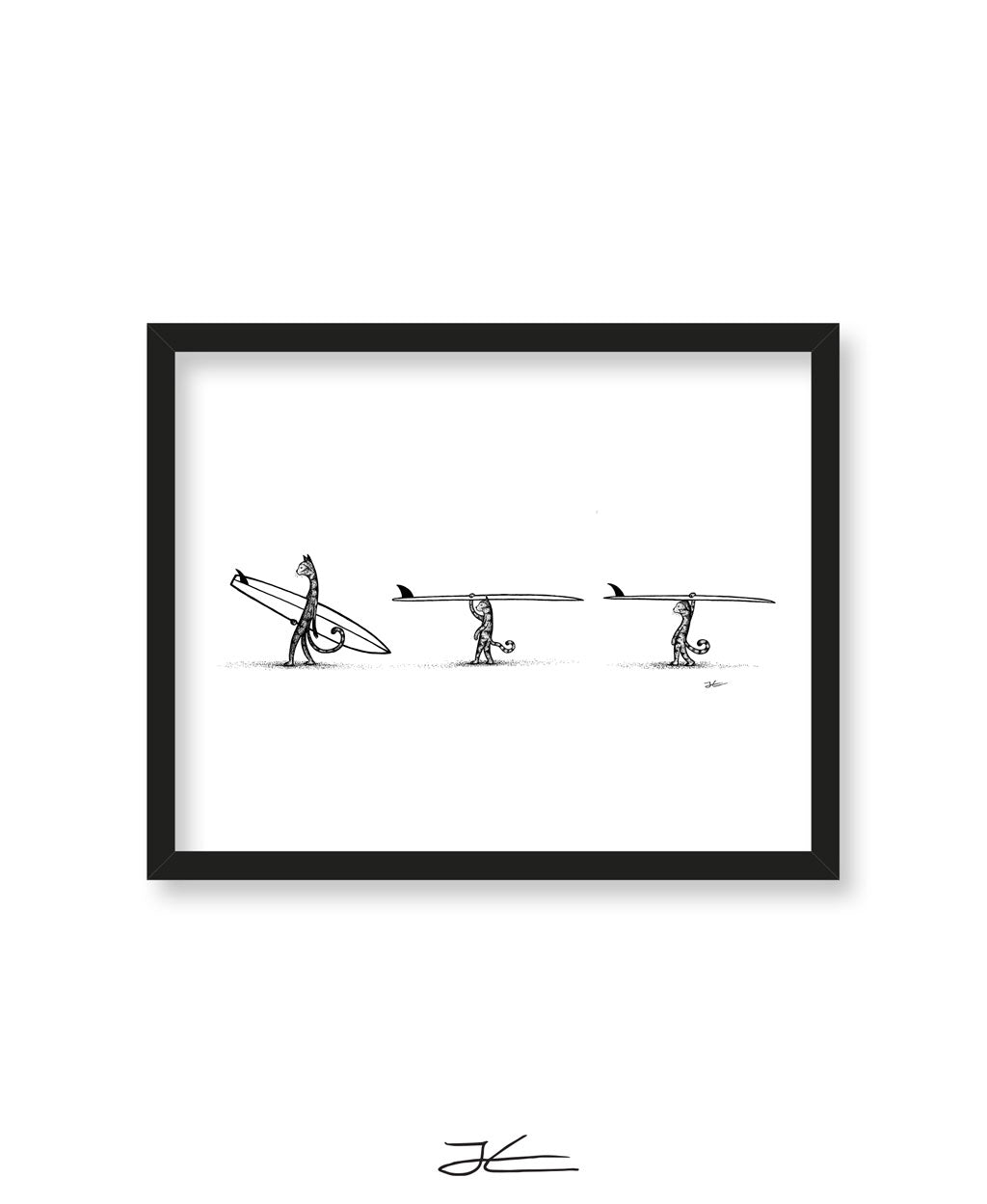 Surf Tripping Cats - Print/ Framed Print