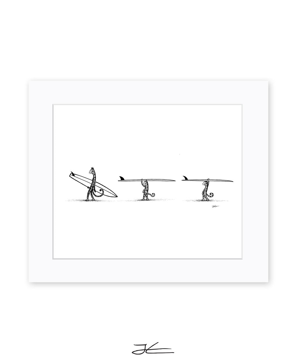 Surf Tripping Cats - Print/ Framed Print