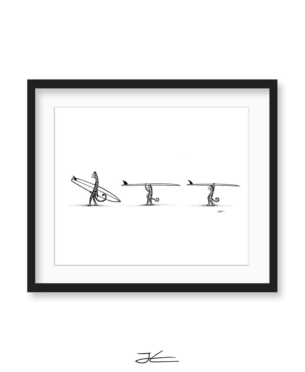 Surf Tripping Cats - Print/ Framed Print