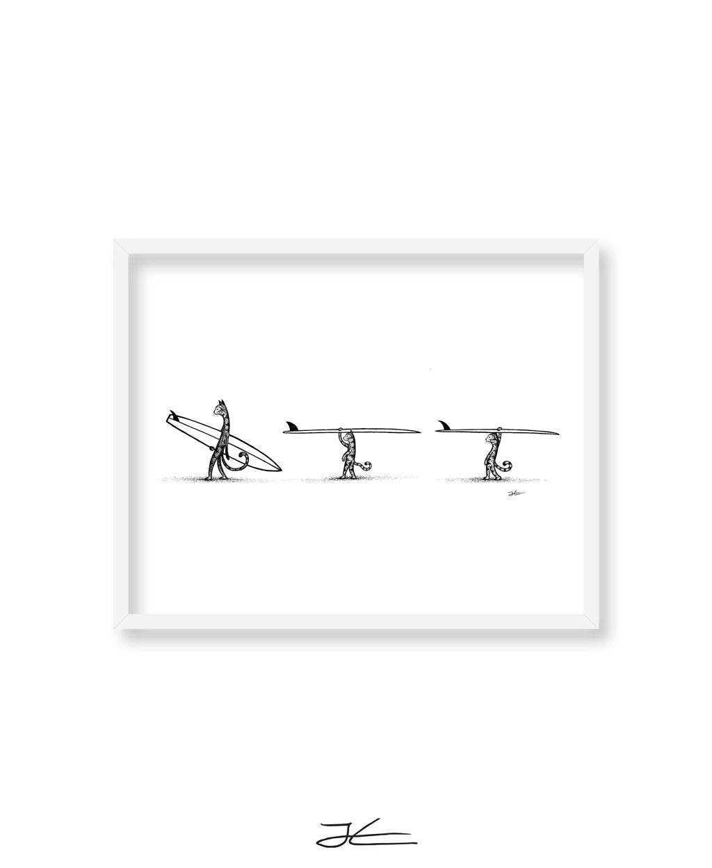 Surf Tripping Cats - Print/ Framed Print