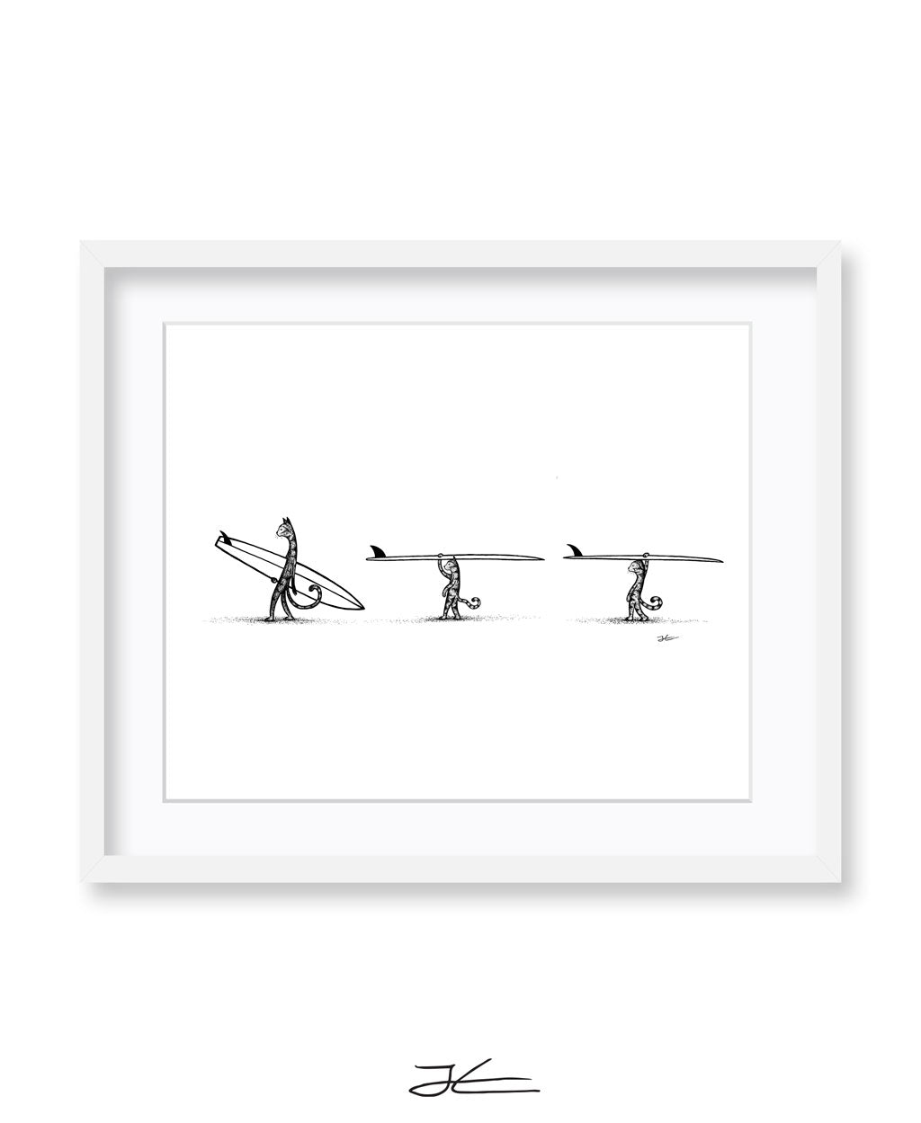 Surf Tripping Cats - Print/ Framed Print