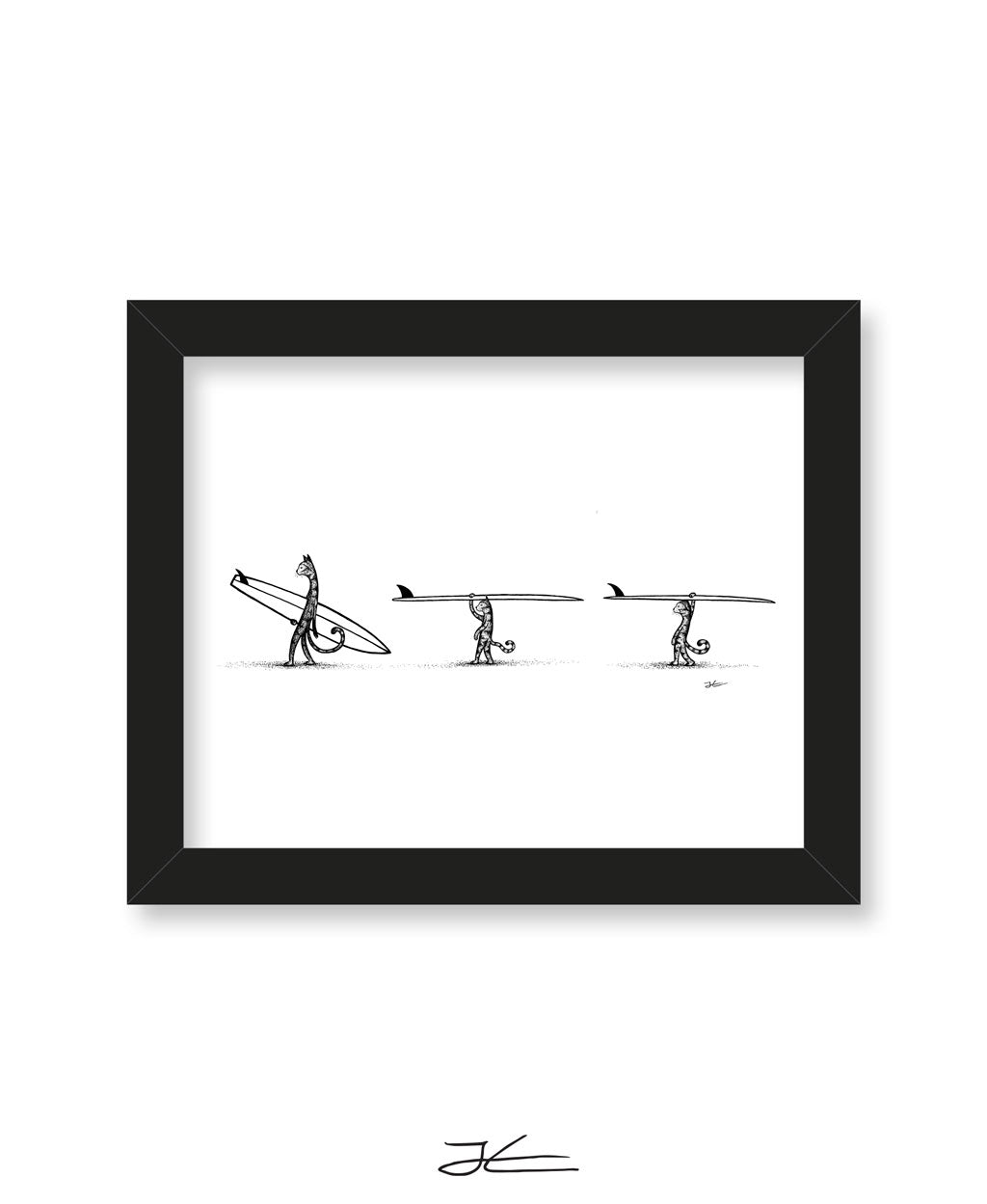 Surf Tripping Cats - Print/ Framed Print