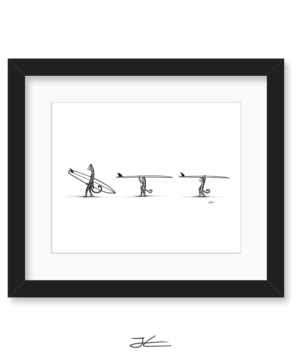 Surf Tripping Cats - Print/ Framed Print
