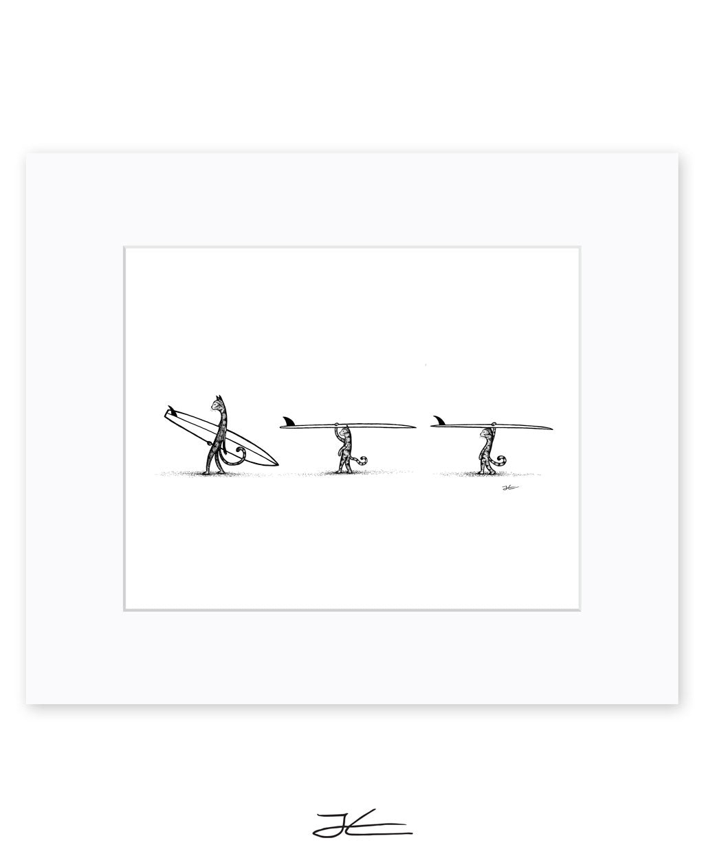 Surf Tripping Cats - Print/ Framed Print