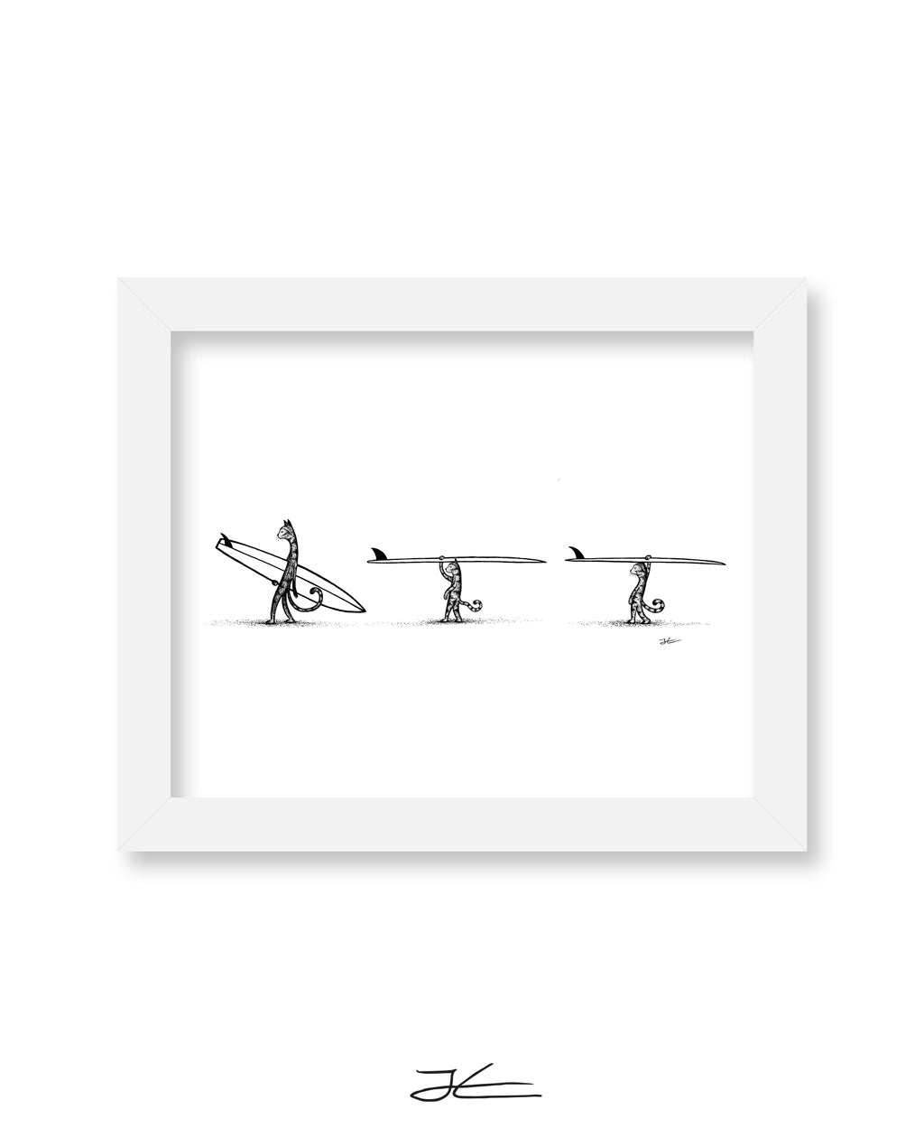 Surf Tripping Cats - Print/ Framed Print