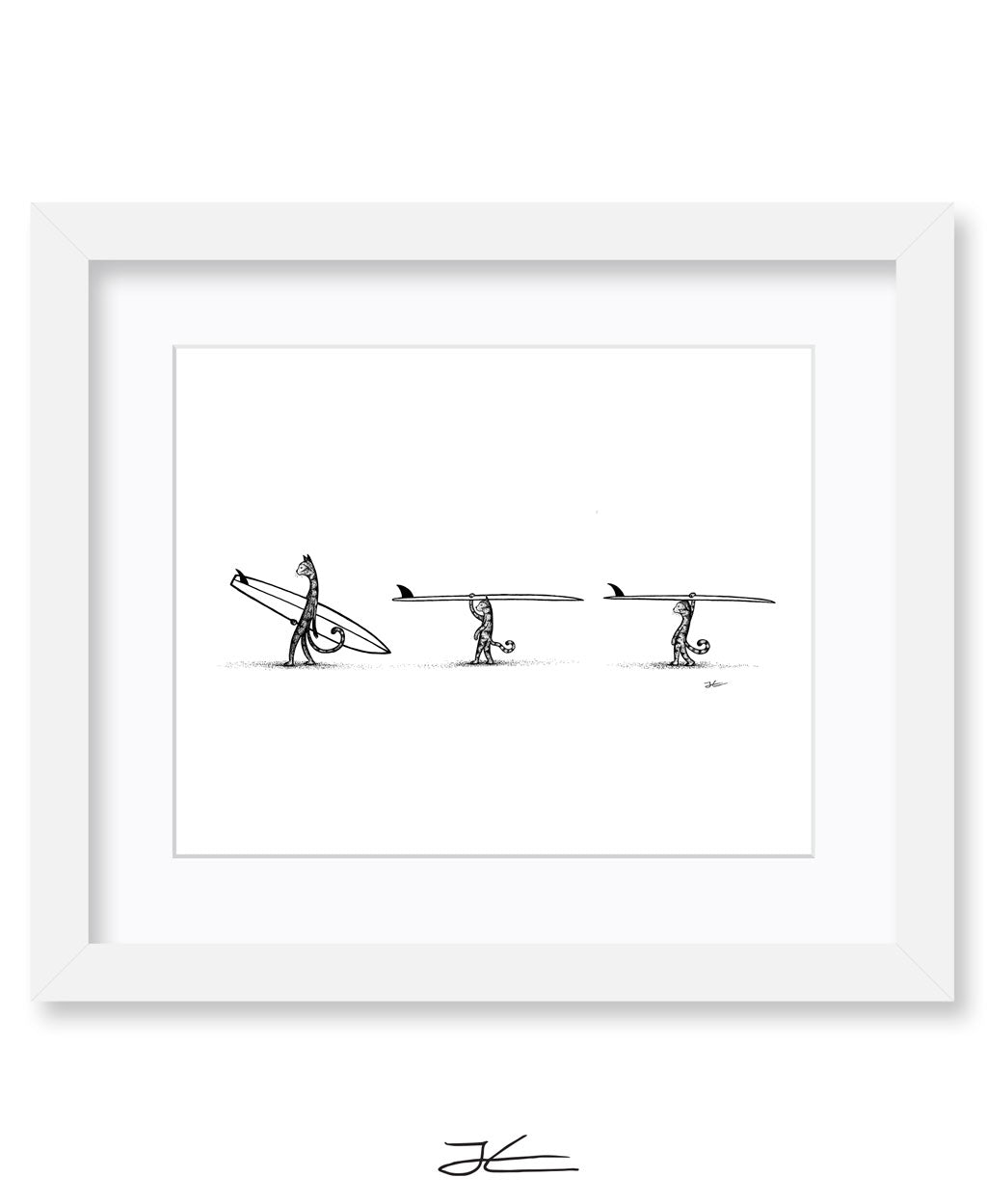 Surf Tripping Cats - Print/ Framed Print