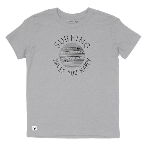 Surfing Makes You Happy Youth T-Shirt