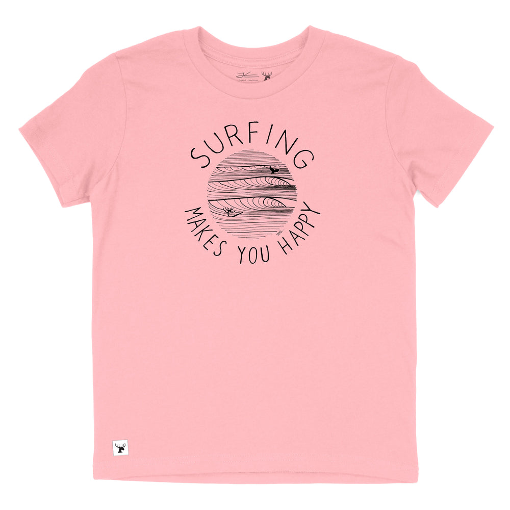 
                  
                    Surfing Makes You Happy Youth T-Shirt
                  
                