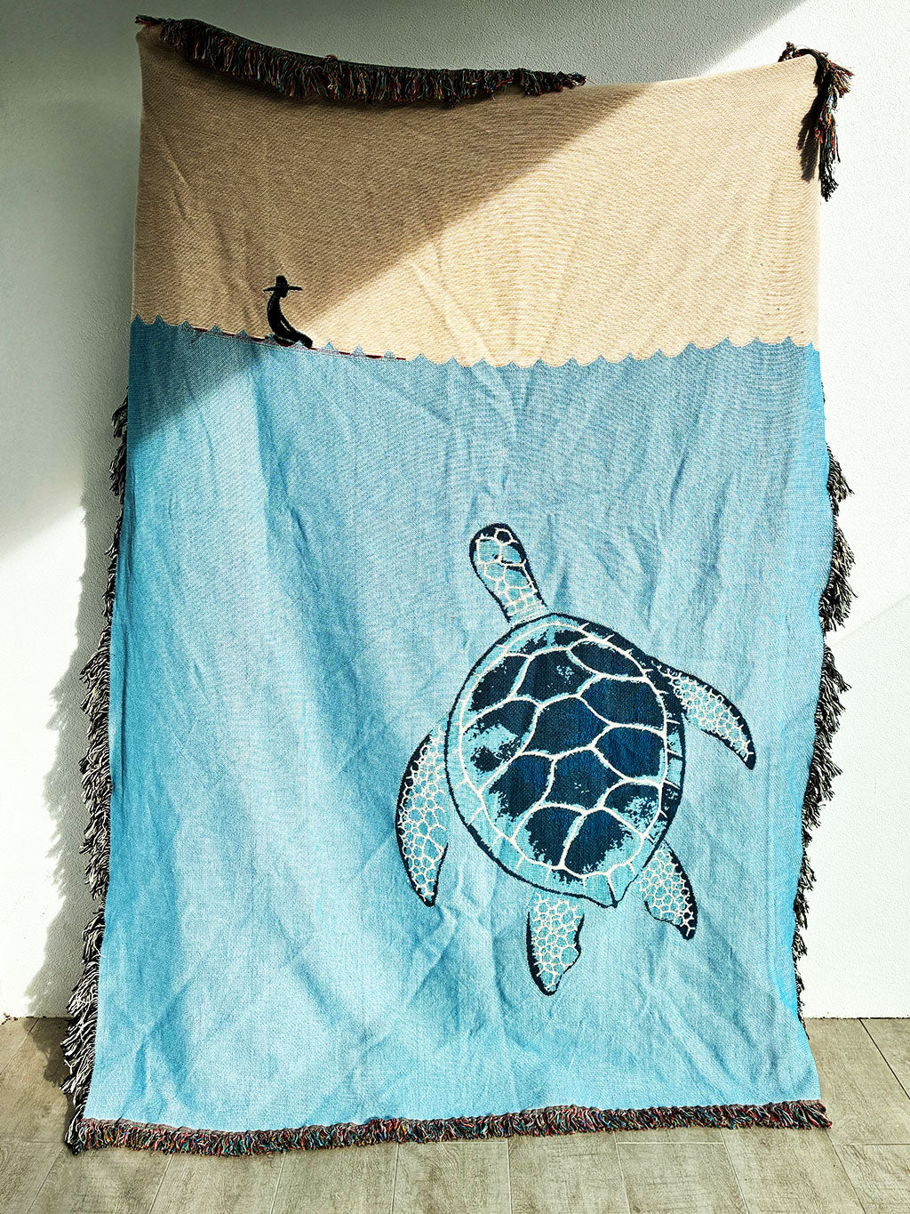 The Blue Turtle Woven Blanket