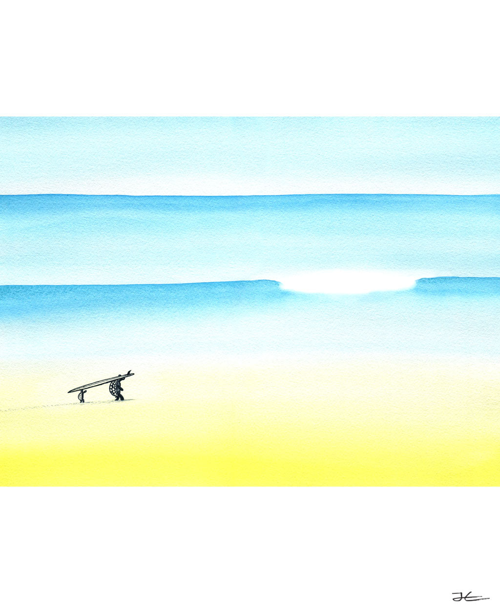 Turtle Surf School - Print/ Framed Print
