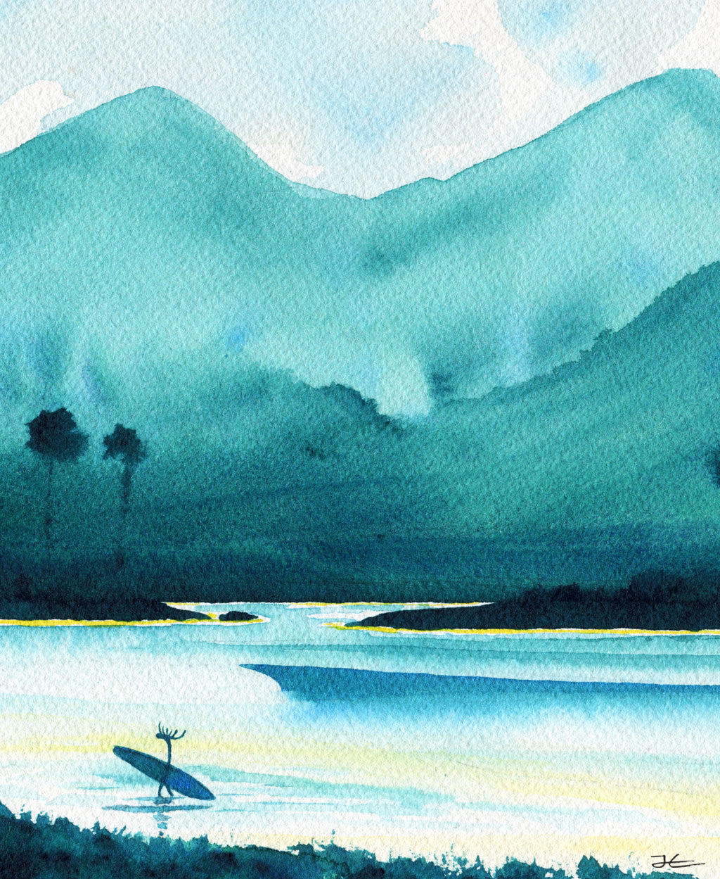 West Swell. Original signed illustration