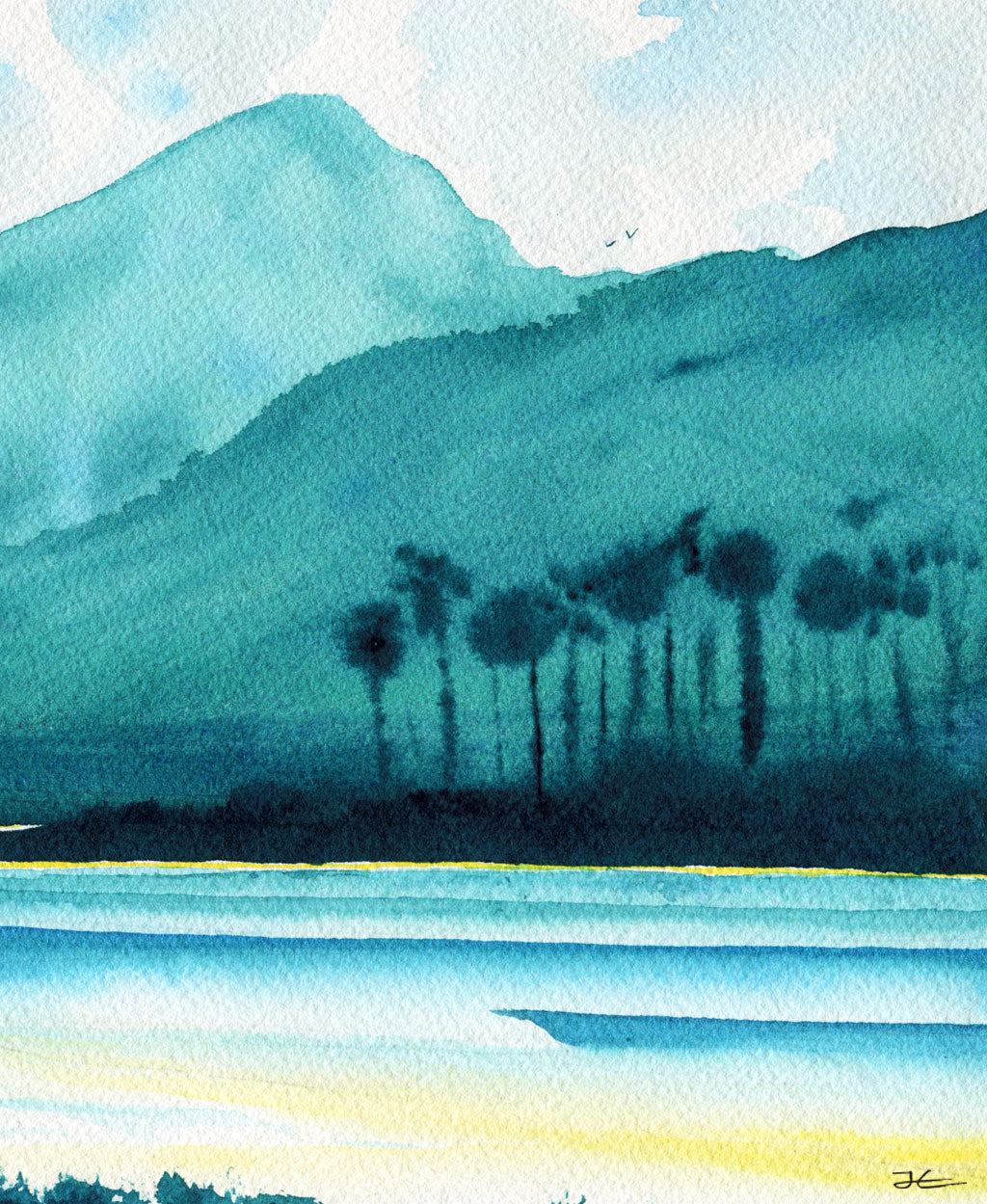 West Swell. Original signed illustration