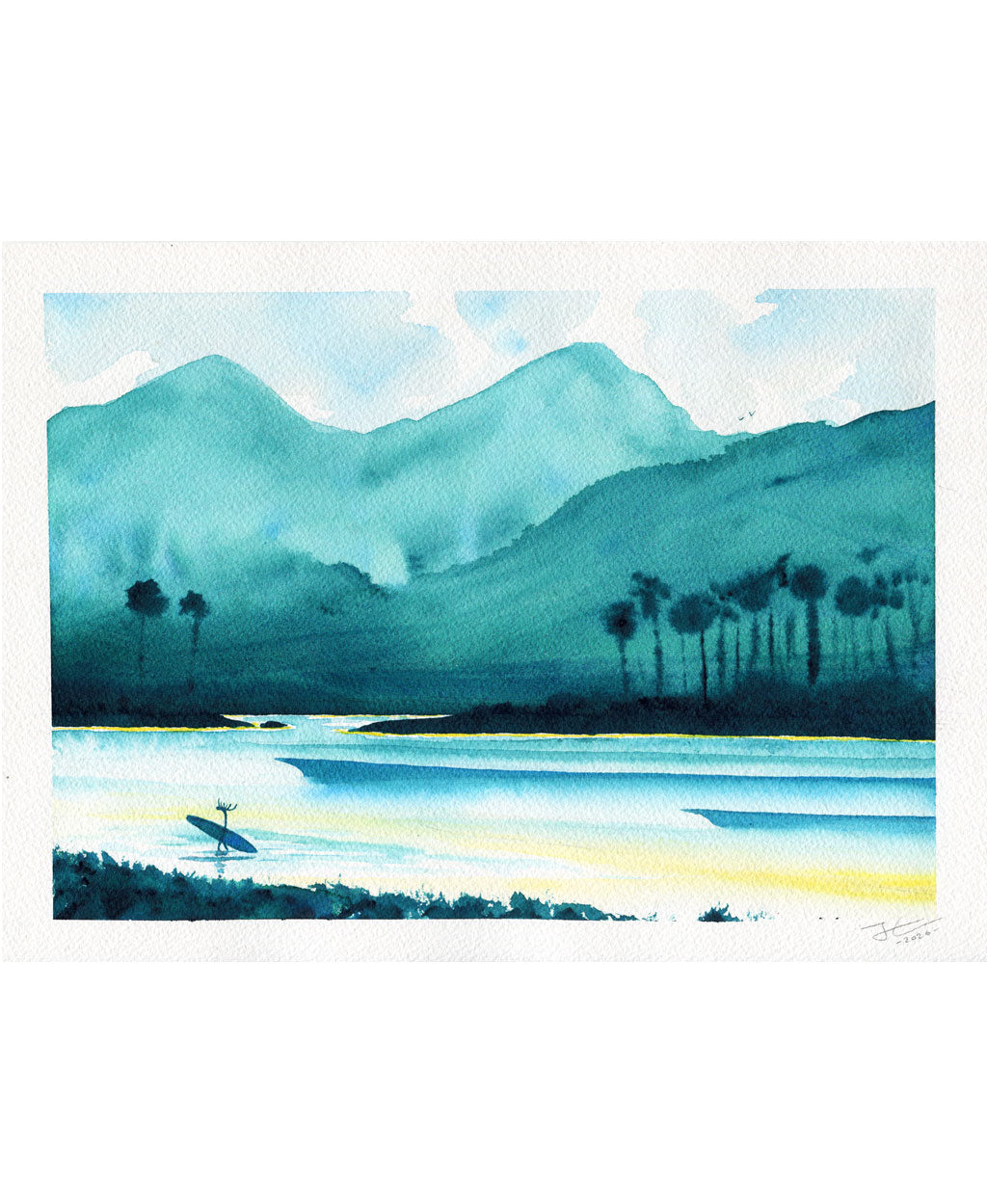 West Swell. Original signed illustration