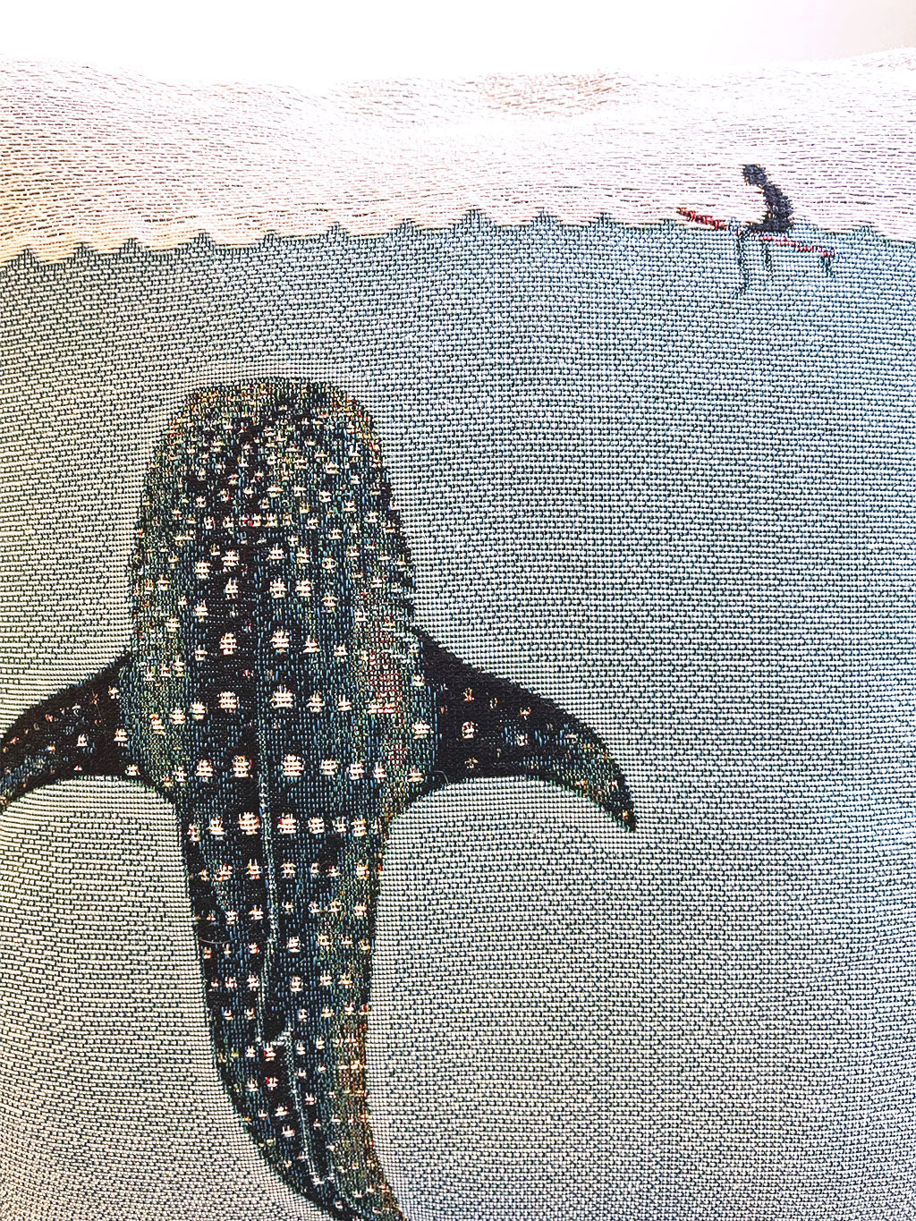 Whale Shark Woven Pillow