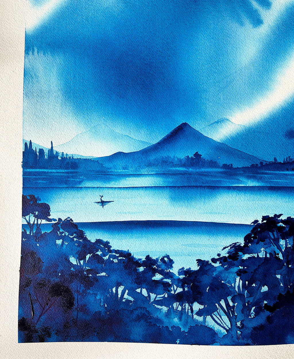 Winter Morning. Original signed illustration