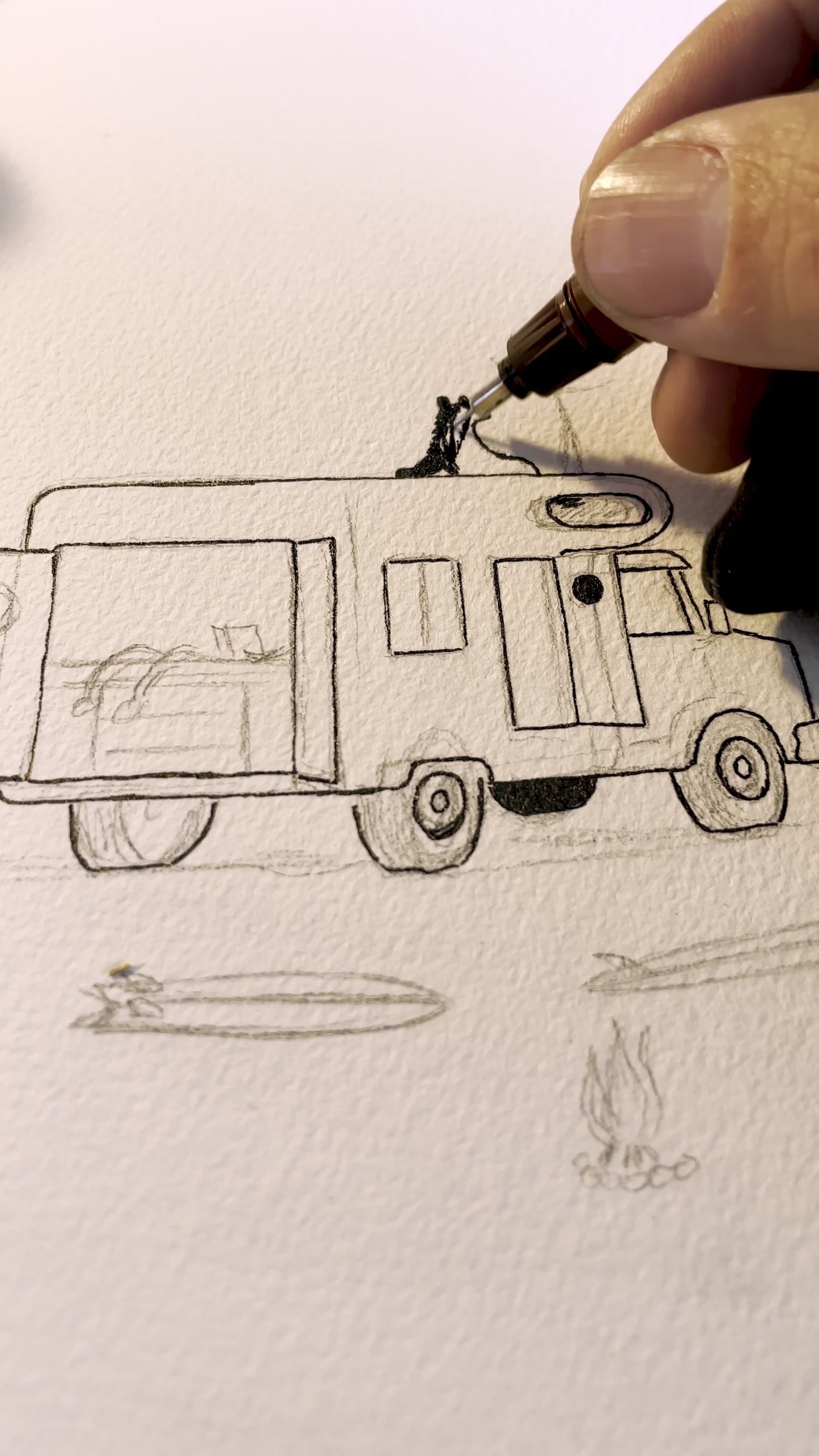 Camp Setup - Print/ Framed Print