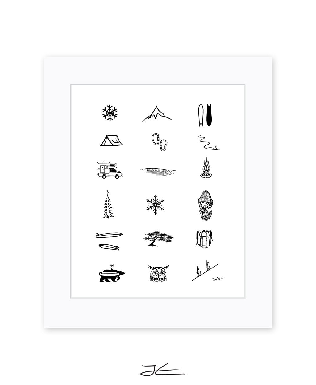 Adventure Icons Season 1 - Print/ Framed Print