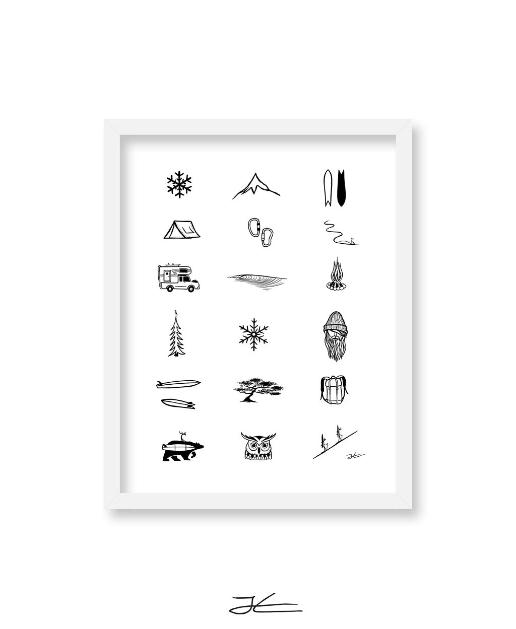 Adventure Icons Season 1 - Print/ Framed Print