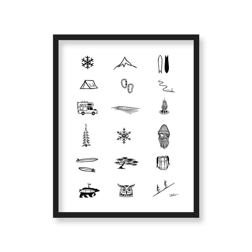 
                  
                    Adventure Icons Season 1 - Print/ Framed Print
                  
                
