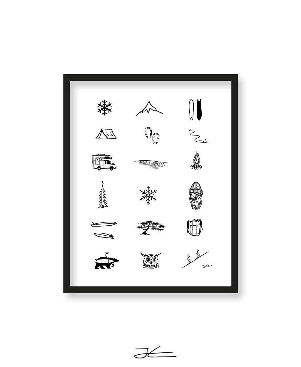 Adventure Icons Season 1 - Print/ Framed Print