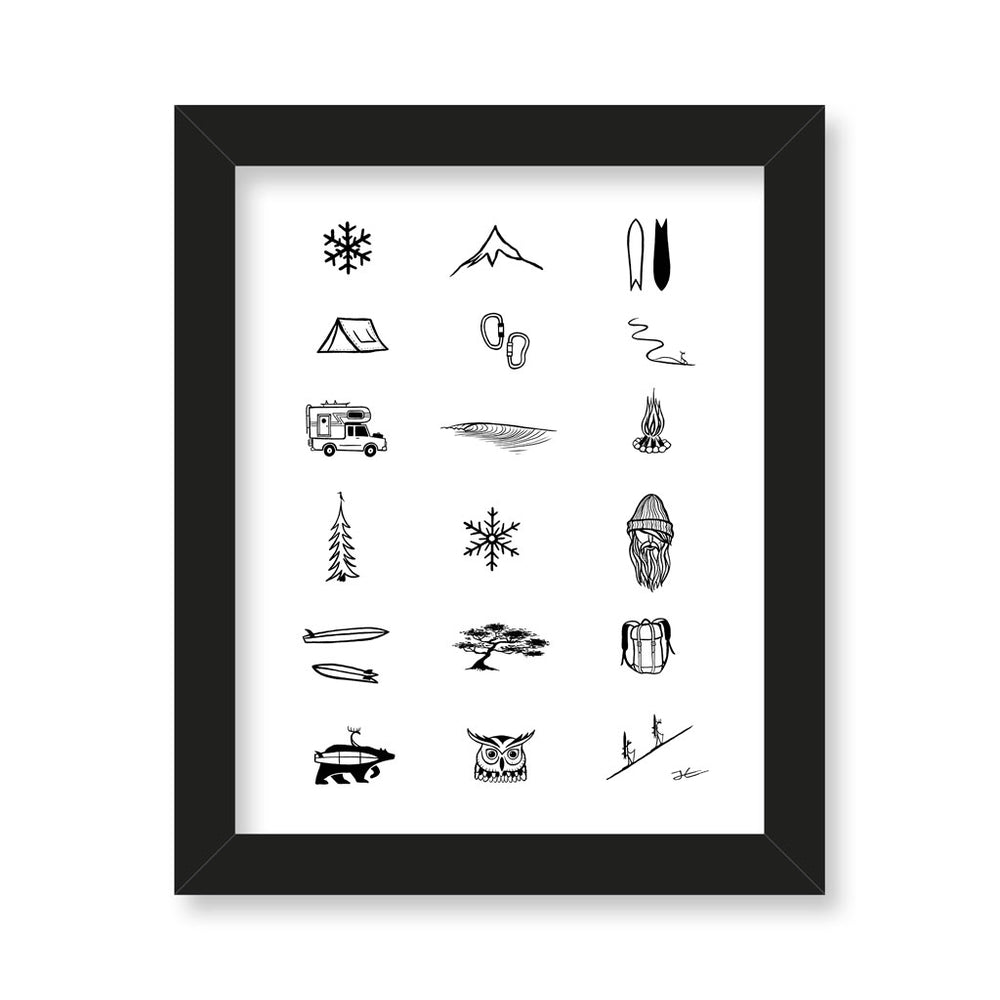 
                  
                    Adventure Icons Season 1 - Print/ Framed Print
                  
                